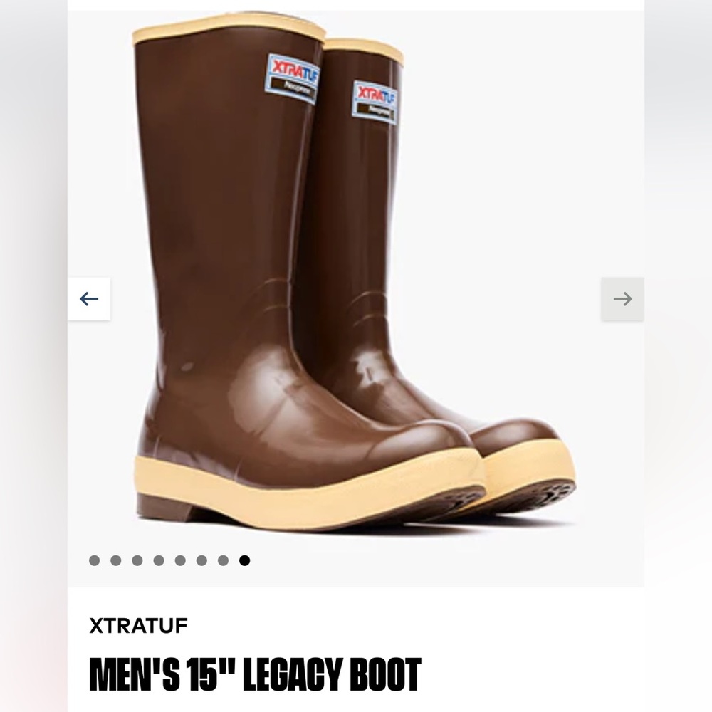 XTRATUF Men's 15" Legacy Boot - Brown NWT 100% Waterproof